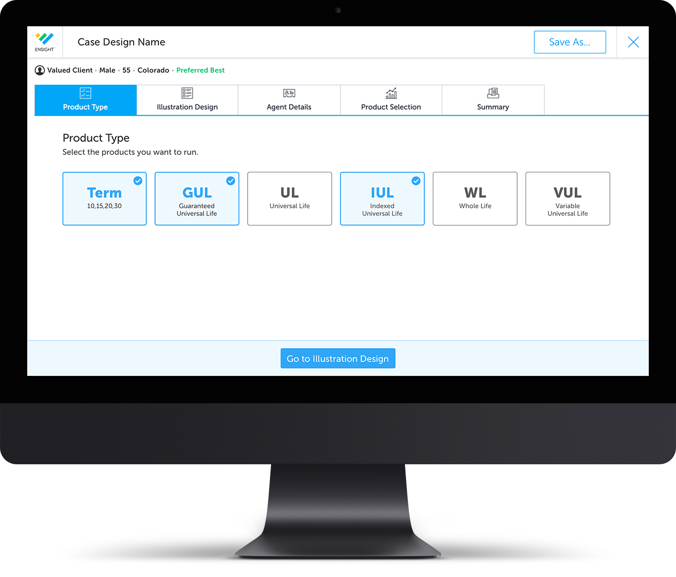 EIQ Computer Mock Product Selection