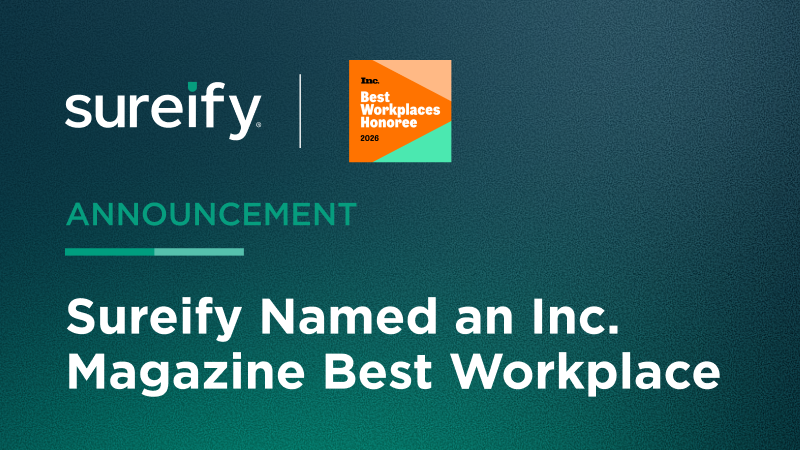 Announcement: Sureify Named an Inc. Magazine Best Workplace